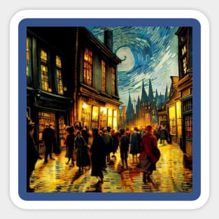 Starry Night in Diagon Alley Sticker